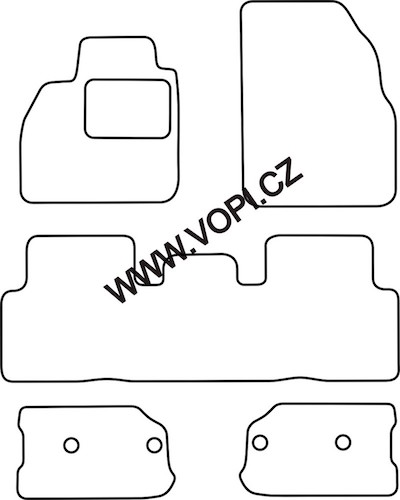 Autokoberce Renault Grand Scenic bez výklenku 06/2003 - 05/2009 Perfectfit (3846)